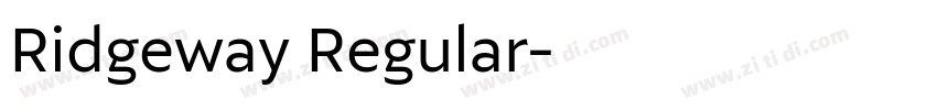 Ridgeway Regular字体转换